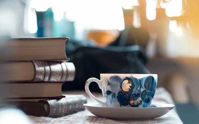 book and tea