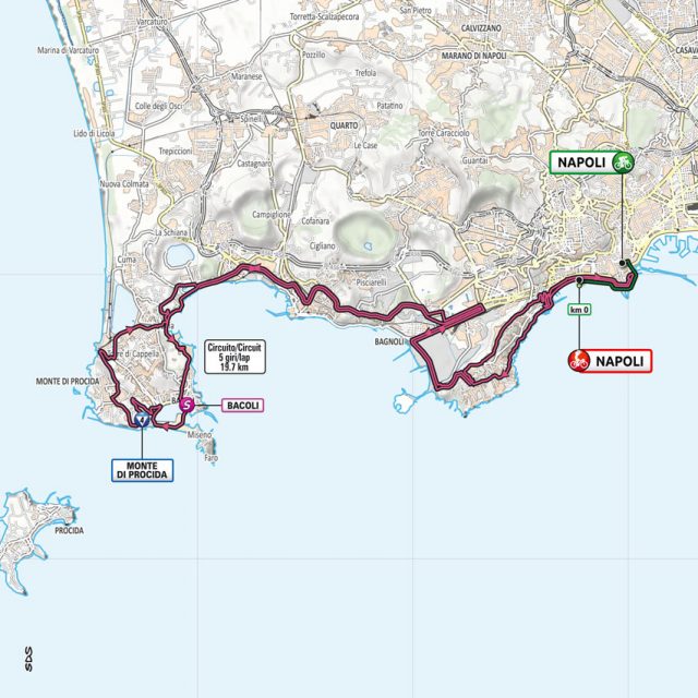 Planimetria Giro d'Italia a Napoli